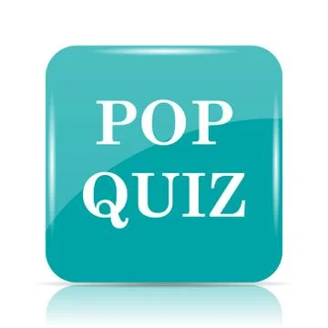 Pop quiz icon. Internet button on white background.. Ilustração Stock