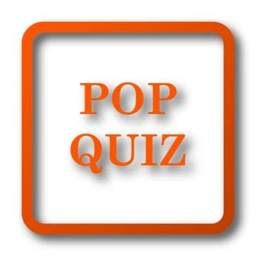 Pop quiz icon. Internet button on white background.. Ilustração Stock