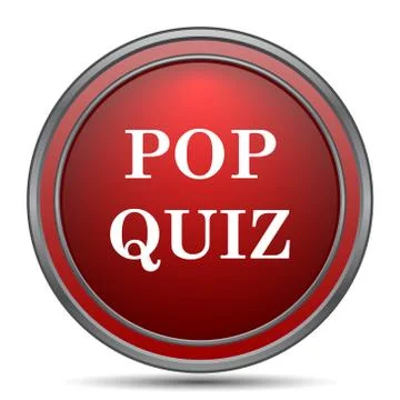 Pop quiz icon. Internet button on white background.. Ilustração Stock