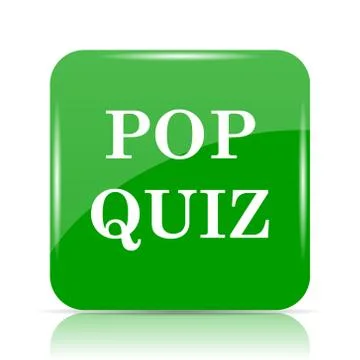 Pop quiz icon. Internet button on white background.. Ilustração Stock