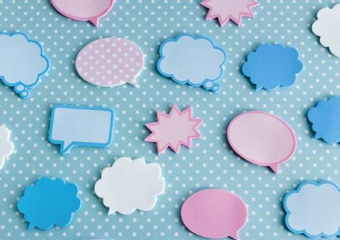 Pop speech bubbles Stock Photos
