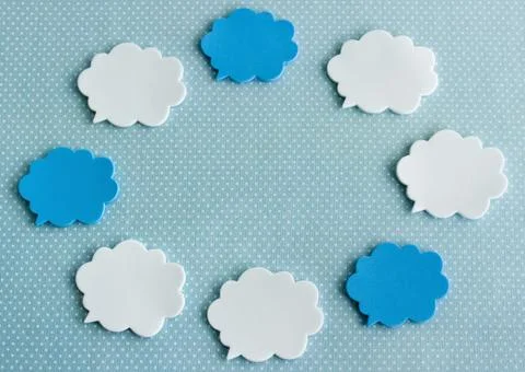 Pop speech bubbles Stock Photos