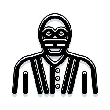 Pop star wearing iconic jacket and mask Stock Illustration
