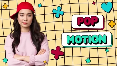 Pop Style Motion Intro | Colorful Social Media Opener Stockmateriaal After Effects