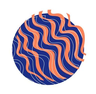 Pop style pattern. Orange and blue patterns and ornaments. Psychedelic and funky Illustrazione stock