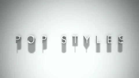 Pop styles 3D title animation with shadows on a white background Stock Footage 296854665