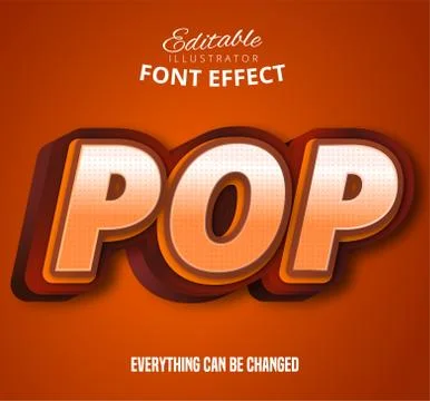 Pop text, editable font effect Stock Illustration