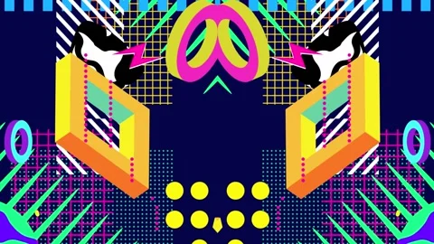 Pop Trendy Backgrounds 2. Motion Graphic Visual Show Loop Stock Footage 348124943