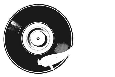 Pop vinyl - b&amp;amp Illustrazione stock