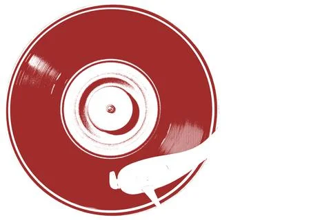 Pop vinyl - red Illustrazione stock