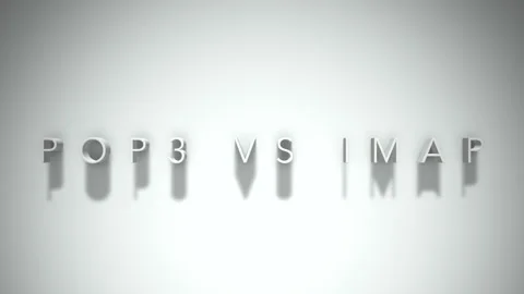 pop3 vs imap 3D title animation white te... | Stock Video | Pond5
