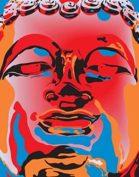 Popart buddha Stock Illustration