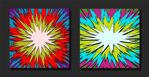 Popart comic background. Vector illustration Stock Illustration