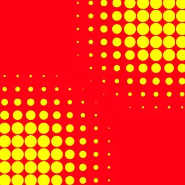 Popart, halftone pattern, background. Yellow and red, duotone backdrop Stock Illustration