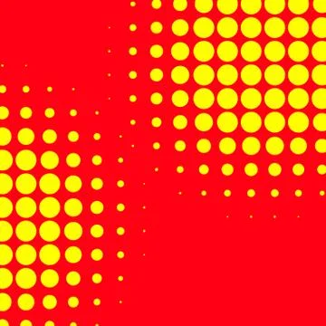 Popart, halftone pattern, background. Yellow and red, duotone backdrop Stock Illustration