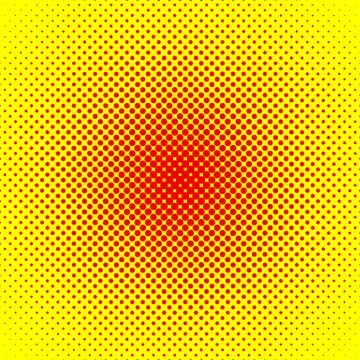 Popart, halftone pattern, background. Yellow and red, duotone backdrop Stock Illustration