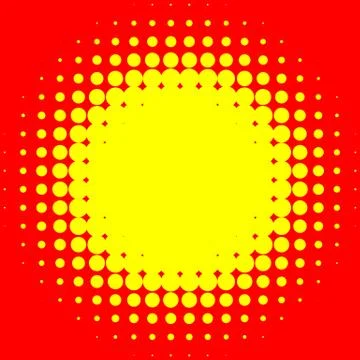 Popart, halftone pattern, background. Yellow and red, duotone backdrop Stock Illustration