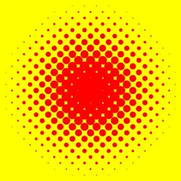 Popart, halftone pattern, background. Yellow and red, duotone backdrop Stock Illustration
