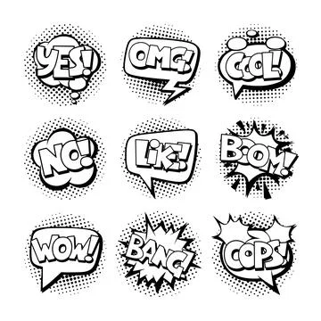 PopArtSpeech Stock Illustration