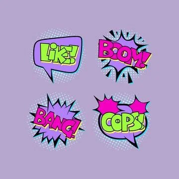 PopArtSpeech Stock Illustration