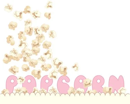 Popcorn advert Stock Illustration