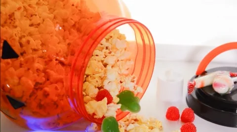 Popcorn and sweets Stock Footage 43150654