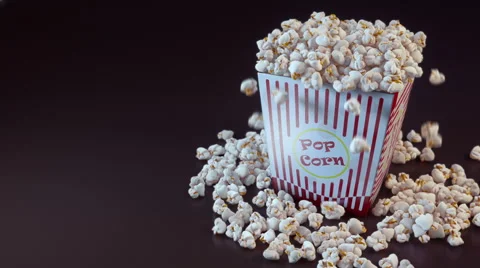 Popcorn animation, endless popcorn time Stock-Footage 49068845