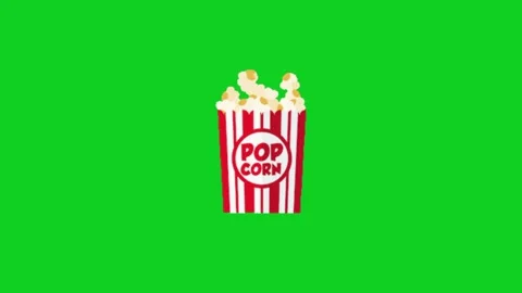 Popcorn animation on green screen background 库存影片 333151014