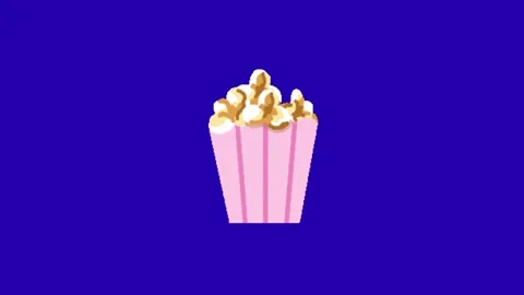 Popcorn animation on green screen background 스톡 동영상 333151015
