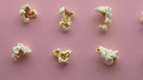 Popcorn arranged in order with a pattern Stock Photos