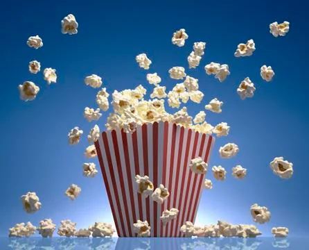 Popcorn, artwork Stock Illustration