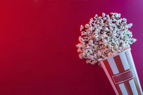 Popcorn background cinema concept Stock Photos