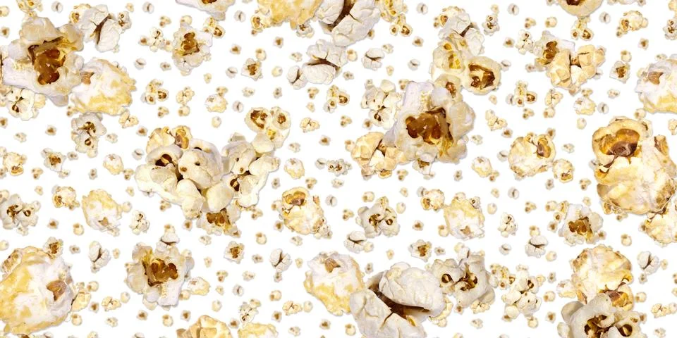 Popcorn background (on white) Stock Illustration