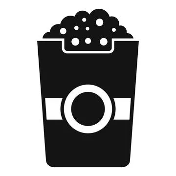 Popcorn bag icon simple vector. Corn seller Illustrazione stock