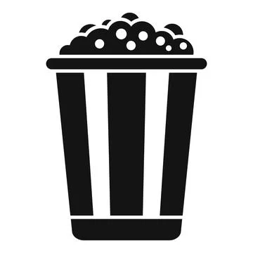 Popcorn bag icon simple vector. Machine corn Illustrazione stock
