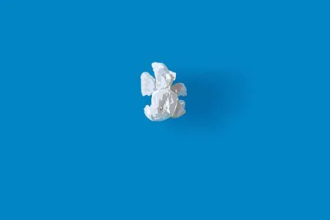 Popcorn on the blue background. Vector illustration Stock Illustration