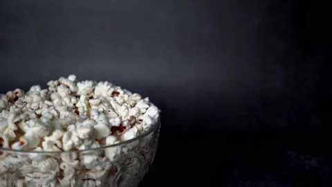 Popcorn in a bowl Stock Footage 150127891