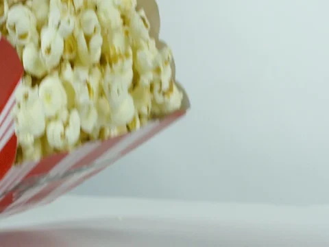 Popcorn Box Falling Sideways Stock Footage 73931748