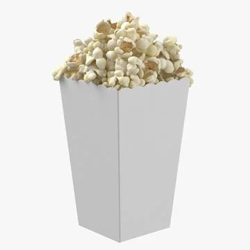Popcorn Boxes Collection 3D Model