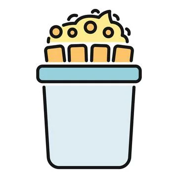 Popcorn bucket with corn snack for cinema Stock-Illustration