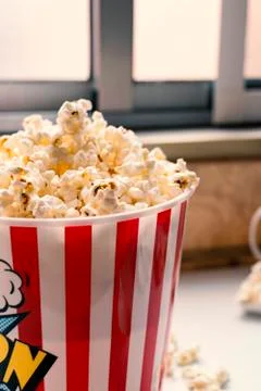 Popcorn bucket. Stock Photos