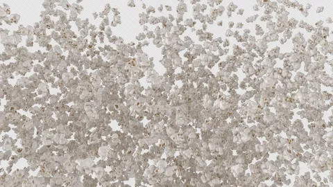 Popcorn Burst on Alpha Channel Stock Footage 245467745
