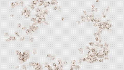 Popcorn Burst on Alpha Channel Stock Footage 246460733