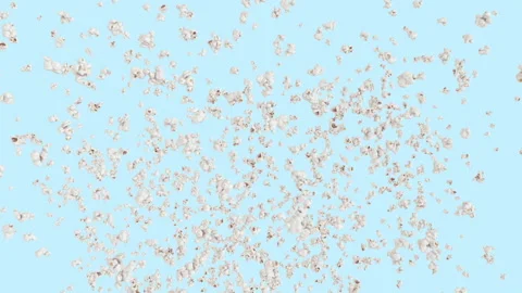Popcorn Burst on Pastel Background Stock Footage 220063936