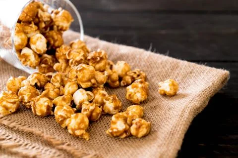 Popcorn with caramel Foto stock