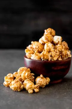 Popcorn with caramel Stock Photos