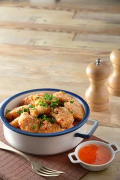 Popcorn chicken Stockfoto's