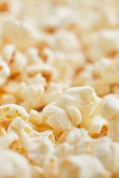 Popcorn close up macro shot, selective focus Stock Photos