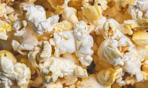 Popcorn in close-up. Stock Photos