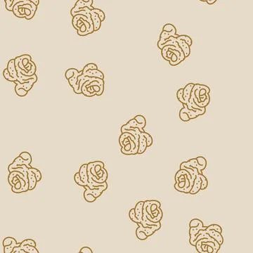 Popcorn corn line seamless pattern Stock Illustration